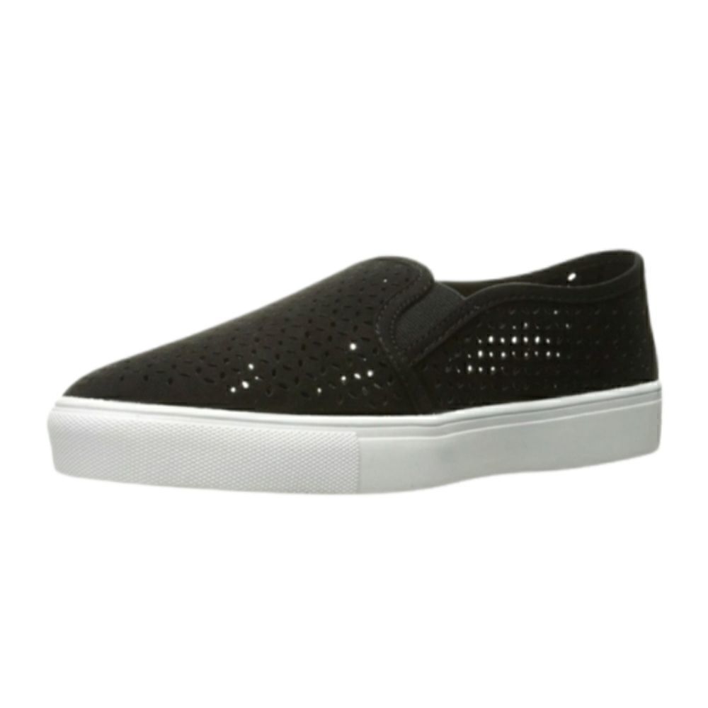 Mia black slip on dyecut sneakers